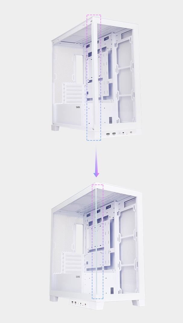 Sama Ar Rgb W White Dual Usb And Type C Dual Tempered Glass Micro